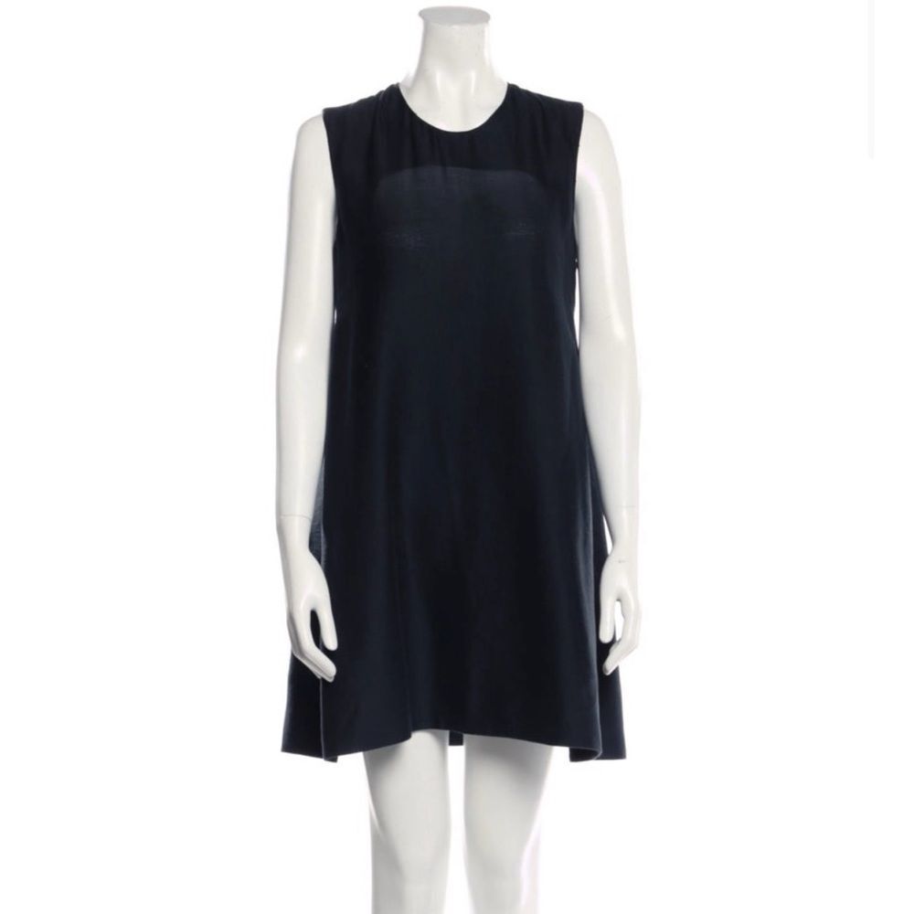 Cacharel Vintage Navy Shift Dress | 90s French Minimalist Designer, Quiet Luxury